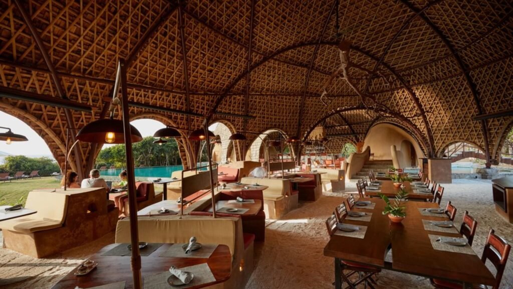 Open-air restaurant at Wild Coast Tented Lodge