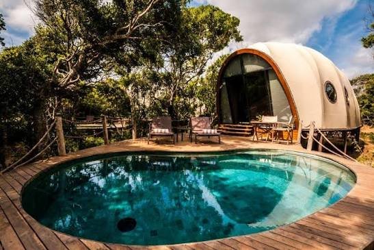 Cocoon suite with a private plunge pool at Wild Coast Tented Lodge Yala.