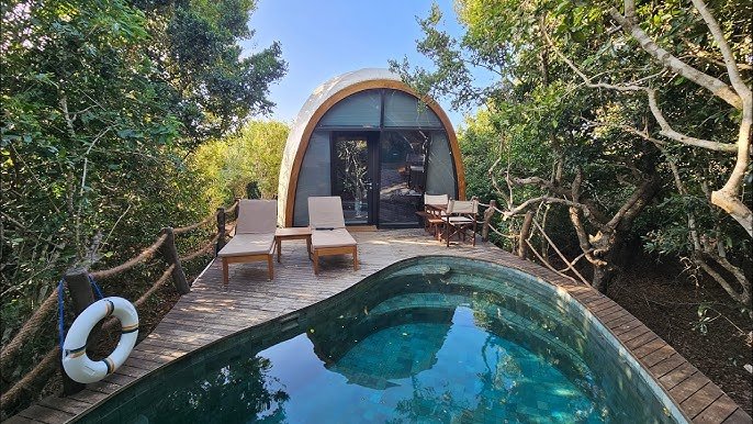 Cocoon suite with a private plunge pool at Wild Coast Tented Lodge Yala.