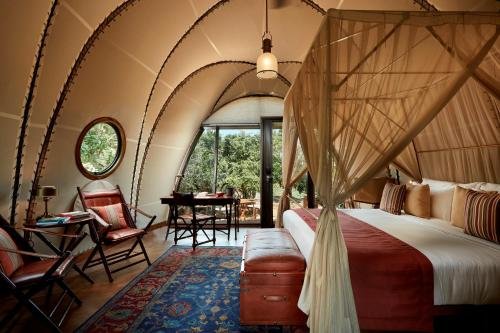 Luxury cocoon suite interior at Wild Coast Tented Lodge Yala.
