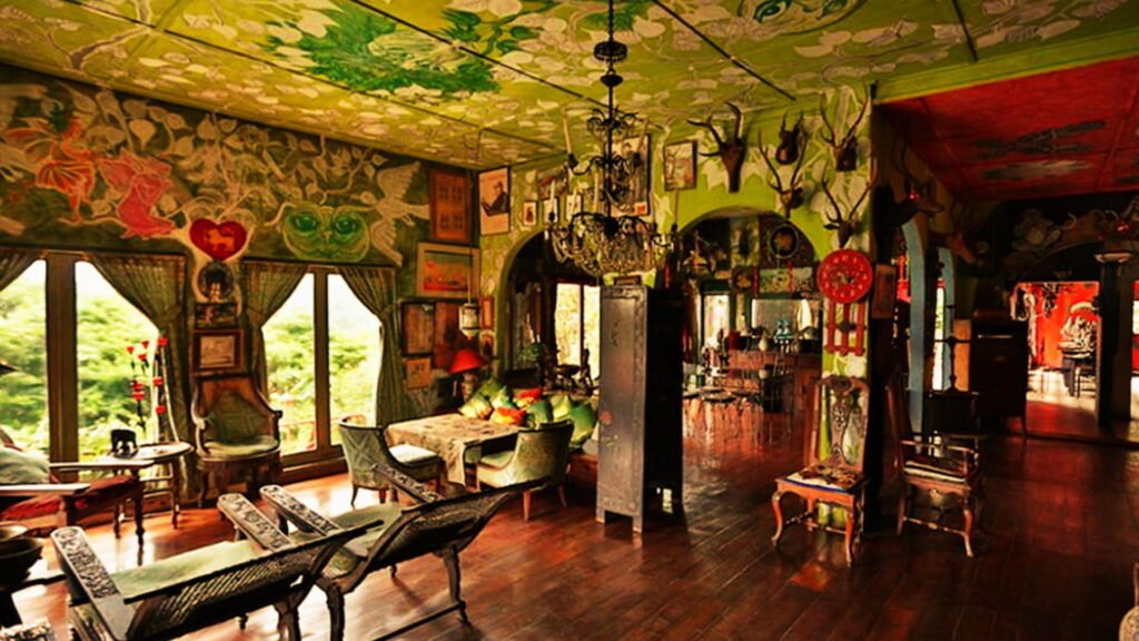 Eclectic lounge interior at Helga’s Folly Kandy