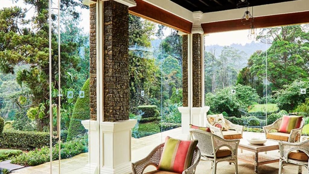 Garden lounge at Jetwing St. Andrew’s Nuwara Eliya