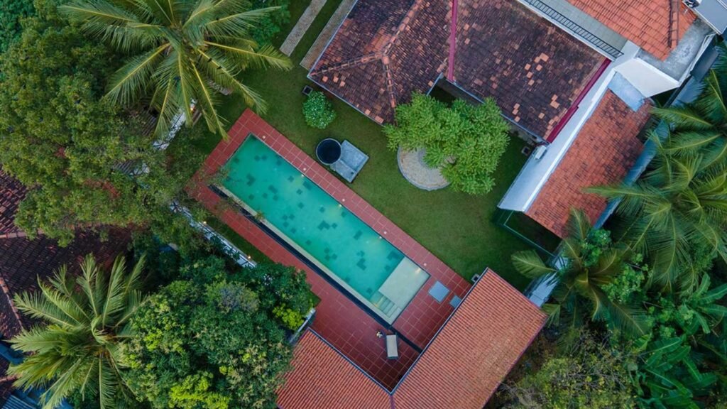 Aerial view of Jetwing Mahesa Bhawan Jaffna