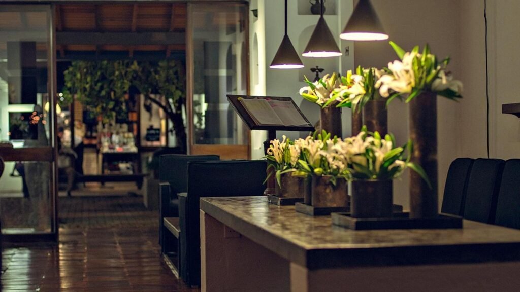 Contemporary dining area at The Gallery Café Colombo