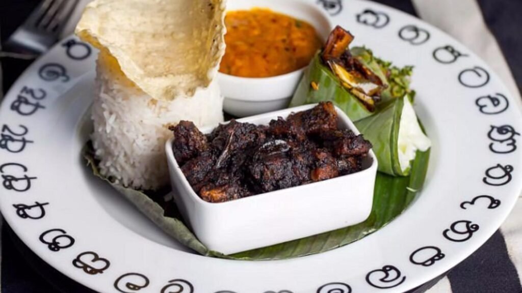 Traditional Sri Lankan meal at The Gallery Café