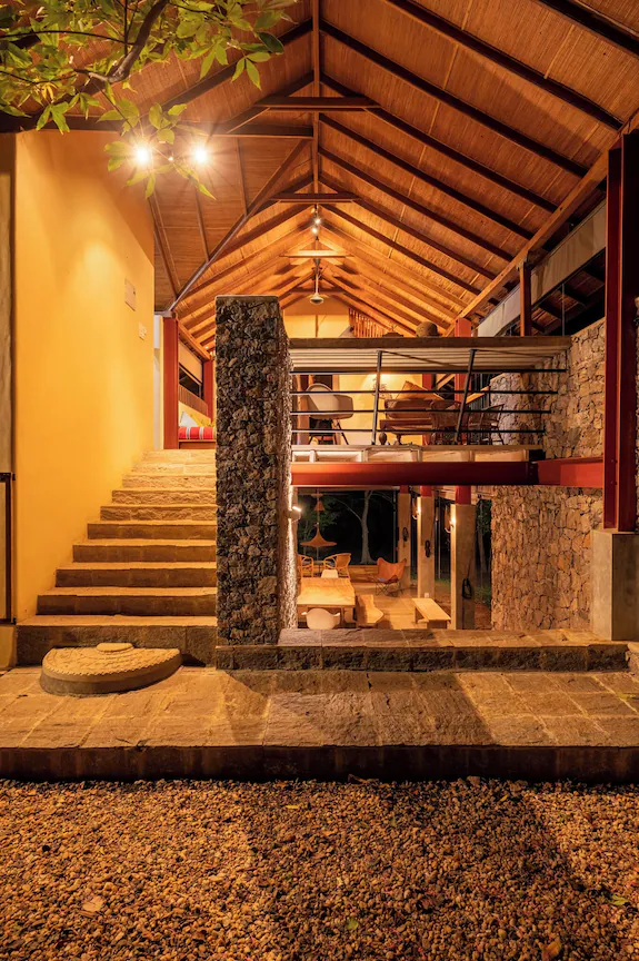 Stylish interior at River House Dambulla Sri Lanka