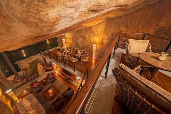 Luxury cave-inspired living room at The Cavern Sri Lanka